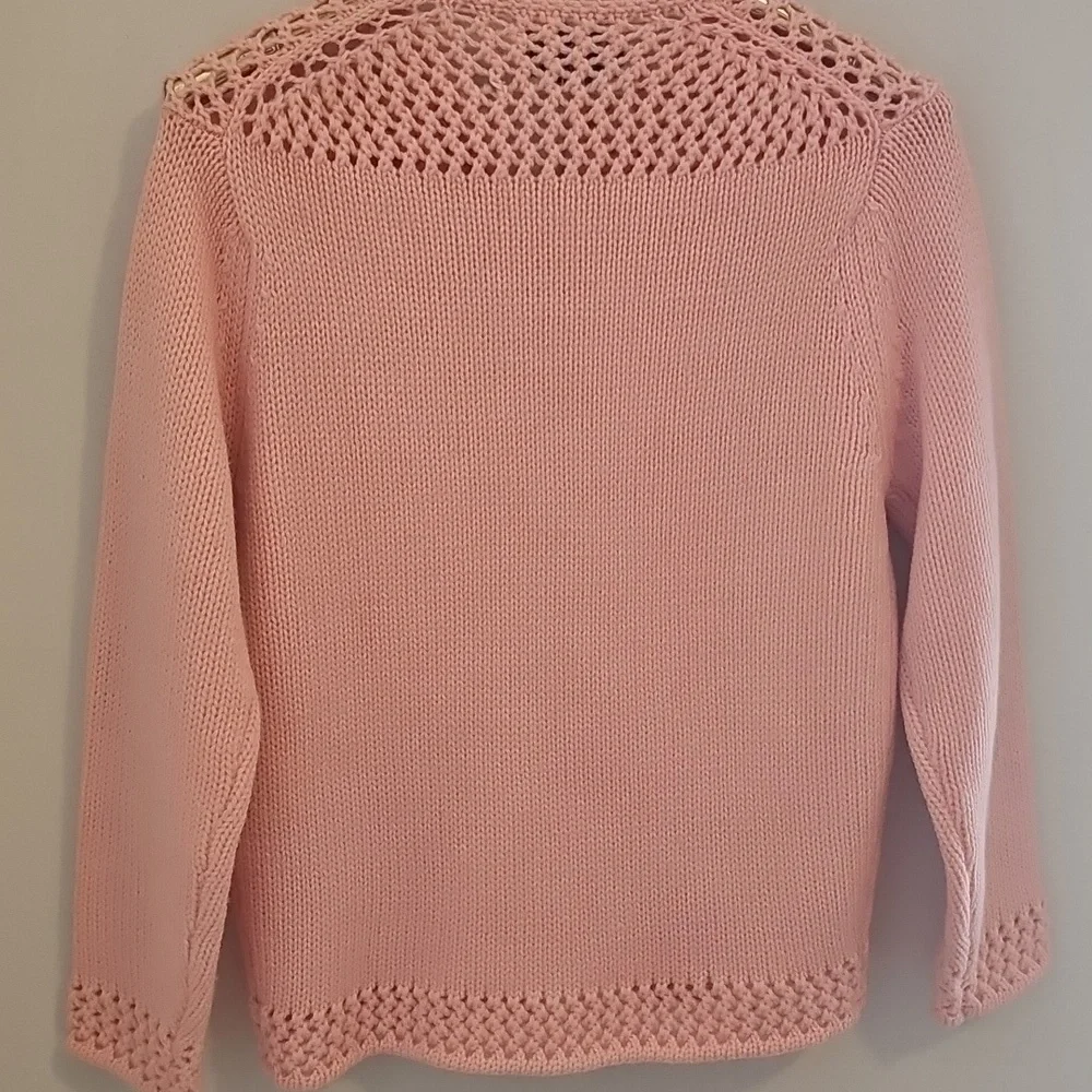 Ellisy Import 100% Fine Virgin Wool Knit Women's Sweater.‎ Sz 36 Pink